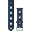 Image de Bracelet de montre à dégagement rapide avec boucle argent Garmin 22 mm Bleu 22 mm