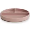 Image de Assiette à compartiments en silicone avec ventouse Blush
