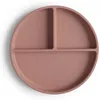 Image de Assiette à compartiments en silicone avec ventouse Cloudy mauve