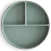 Image de Assiette à compartiments en silicone avec ventouse Cambridge blue