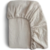 Image de Drap housse en mousseline de coton Fog (100 x 40 cm)