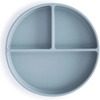 Image de Assiette à compartiments en silicone avec ventouse Powder blue