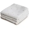 Image de Lot de 3 langes en coton bio Crowns (60 x 60 cm)
