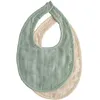 Image de Lot de 2 bavoirs en mousseline Roman Green-Fog