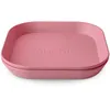 Image de Lot de 2 assiettes carrées Dusty Rose