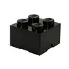 Image de LEGO Autre Brique de rangement 4 tenons - noir 5006930