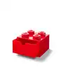 Image de LEGO Autre Brique 4 tenons avec tiroir - rouge 5006140