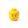 Image de LEGO Autre Mini boîte de rangement en forme de tête de garçon - Jaune vif 5006258