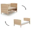 Image de Lit évolutif en bois de hêtre verni Essentiel (70 x 140 cm)