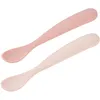 Image de Lot de 2 cuillères silicone 1er âge avec boîte de transport Duo barbe à papa