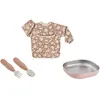 Image de Coffret cadeau set repas couverts et bavoir Savannah Bloom