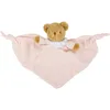 Image de Doudou plat avec Hochet Ours Rose poudré