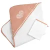 Image de Cape de bain + gant de toilette Petit Coeur