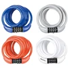 Image de Lot de 4 antivols câble vélo spirale à combinaison Masterlock Rouge 8 mm x 1,80 m
