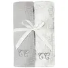 Image de Set de 2 langes Toile de Jouy gris (70x70 cm)