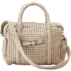 Image de Sac à langer en coton gaufré Latte