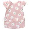 Image de Bavoir intégral en tissu imperméable fleurs rose et blanc (6-24 mois)