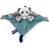 Image de Doudou plat avec marionnette à doigt Panda Les petits Futés (30 cm)