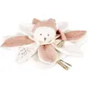 Image de Doudou plat pétales Ours Rose (25 cm)
