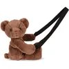 Image de Sac bandoulière Doudou Ours marron glacé (30 cm)