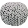 Image de Pouf enfant tricoté Lili gris (30 x 20 cm)