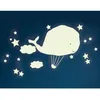 Image de Stickers phosphorescent Montgolfière baleine
