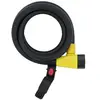 Image de Antivol câble vélo spiral à clé avec support Auvray Noir 15 mm x 1,50 m