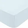 Image de Drap housse bébé jersey bleu clair (70 x 140 cm)
