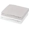 Image de Lot de 2 draps housses en jersey Blanc-Souris (60 x 120 cm)
