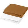 Image de Lot alèse et drap housse Blanc-Caramel (60 x 120 cm)