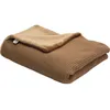Image de Couverture en tricot et flanelle Camel (75 x 100 cm)