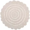 Image de Tapis lavable rond Alma crochet écru lavable en machine (120 cm)