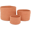 Image de Lot de 3 paniers de rangement Ilse ambre
