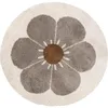 Image de Tapis rond Bohemian daisy taupe