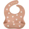 Image de Bavoir en silicone Coeurs Latté