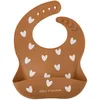 Image de Bavoir en silicone Coeurs Caramel