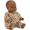 Image de Poupée Sacha avec tenue sans col Gaze Damier
