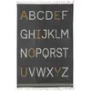 Image de Tapis Alphabet rectangulaire gris (100 x 140 cm)