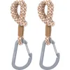 Image de Lot de 2 crochets attaches poussettes camel vanille