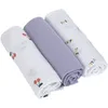 Image de Lot de 3 langes en mousseline GOTS Happy Fruits Cerise (85x85 cm)