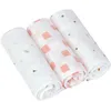 Image de Lot de 3 langes mousseline GOTS Happy Fruits pêche (85x85 cm)