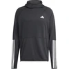 Image de Sweatshirt à capuche adidas Own the Run 3 Stripes Noir L