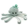 Image de Peluche géante Filou la pieuvre et son bébé menthe (45 cm)