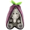Image de Peluche Les Flipetz Velvet l'éléphant-aubergine