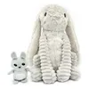 Image de Peluche Toudou maman et bébé Les Ptipotos Gris clair (25 cm)