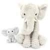 Image de Peluche Dimoitou maman et bébé Les Ptipotos Gris clair (35 cm)