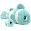 Image de Peluche Bigou maman et bébé Les Ptipotos Aqua (38 cm)