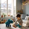 Image de Peluche Triceratops Les Ptipotos maman et bébé Bleu Paon (39 cm)