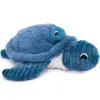 Image de Peluche Les Ptipotos Sauvenou maman et bébé tortue bleu (29 cm)