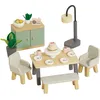 Image de Salle à manger pour maison de poupée en bois FSC